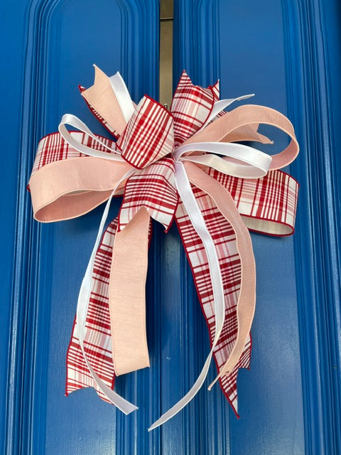 Red, White, and Pink Valentines Bow