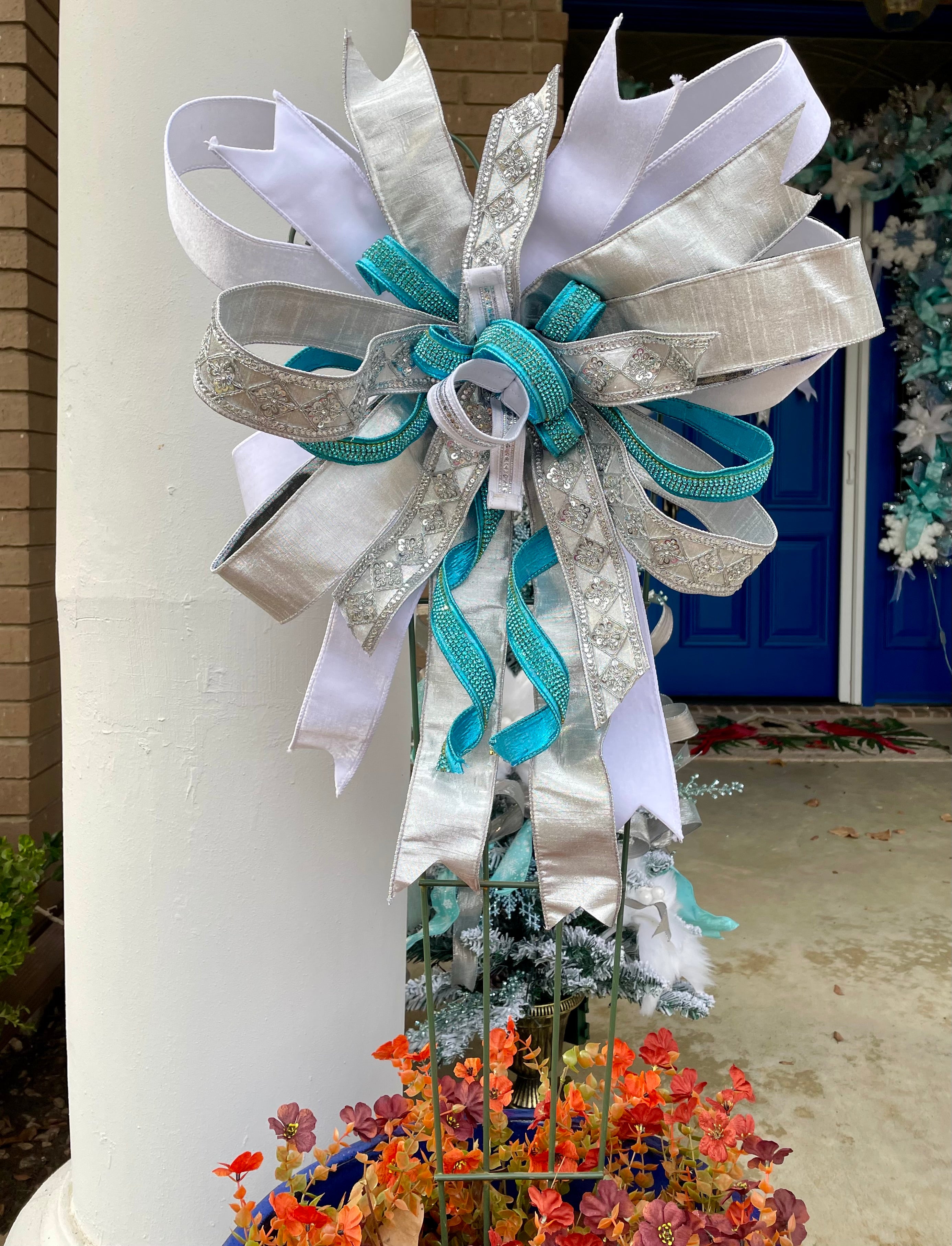 Icy Winter Luxury Sparkle Bow