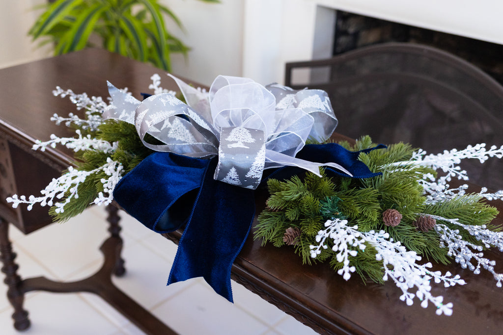 Winter Blue Table Centerpiece