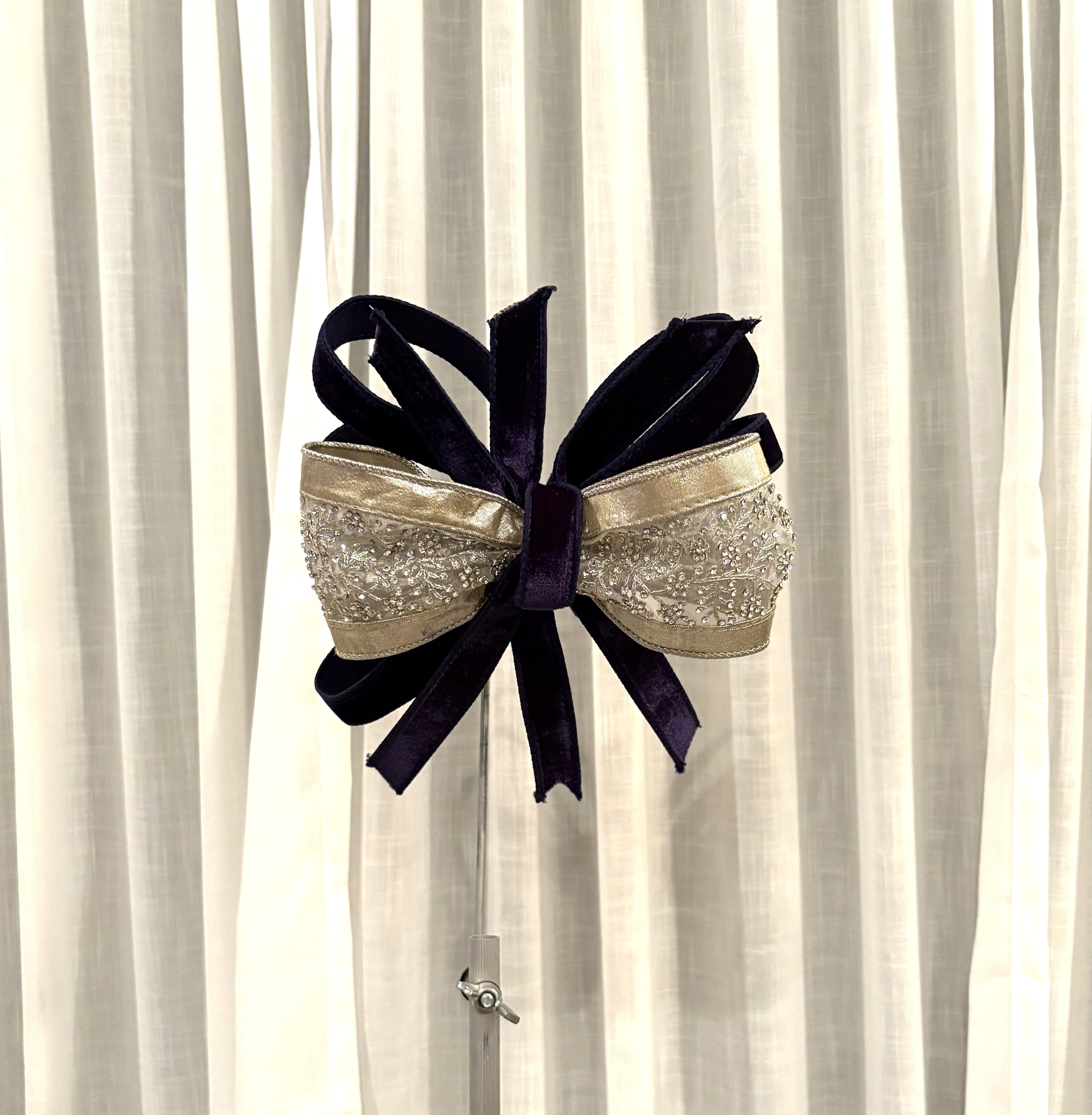 Dark Navy Sparkle Gift Sized Bow