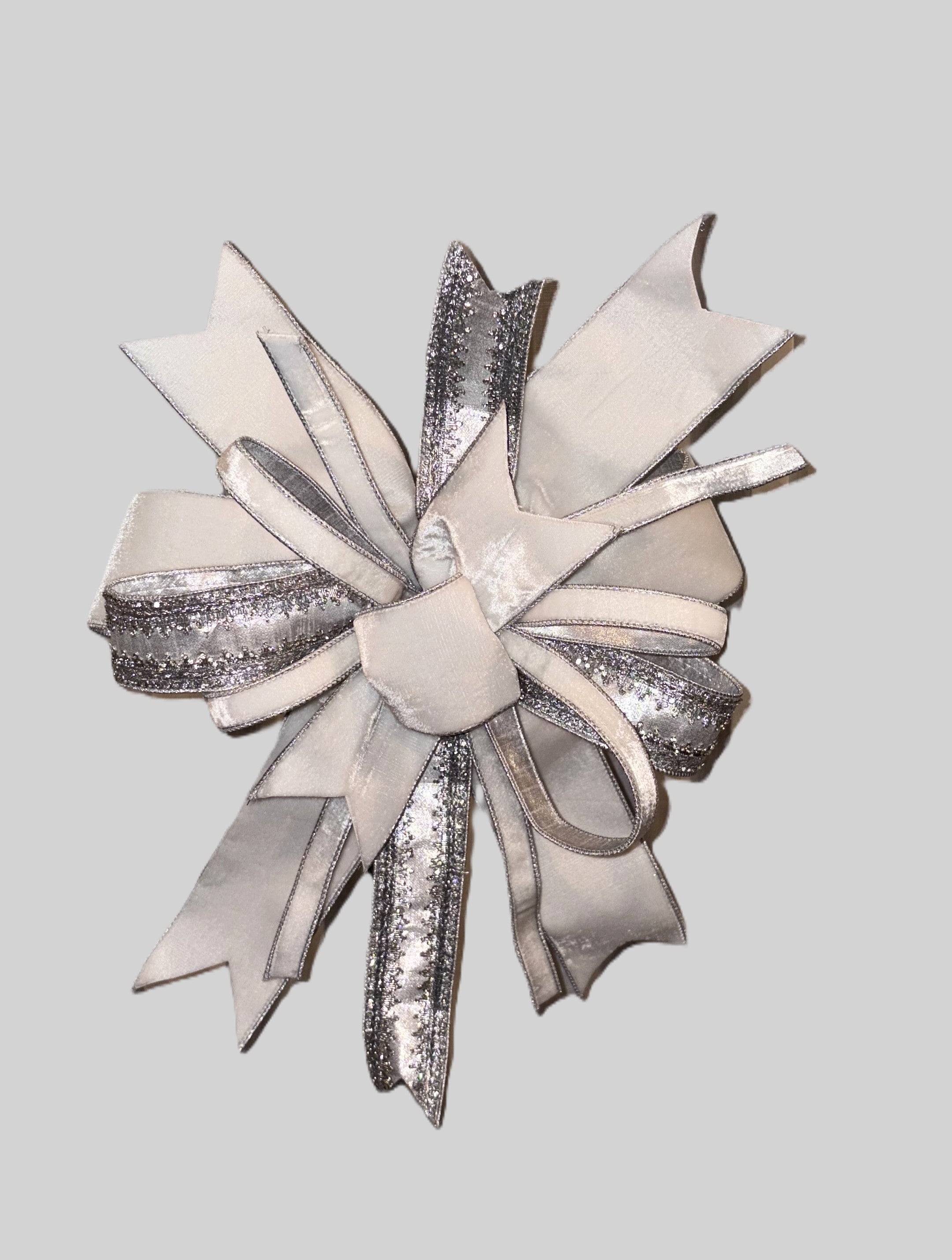 Winter White & Silver Jeweled Bow #2